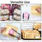 200 Pieces Bakery Bags with Window, 7.1 x 7.5 Inches Paper Donut Bags To Go, Pastry Bags for Baked Goods, Cookies, Treats, Candies, Sandwiches (Brown)